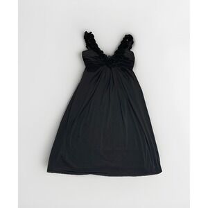 Maggy London Sz 8 Sleeveless Short Dress Ruffle Straps Padded Cups Semi‎ Formal